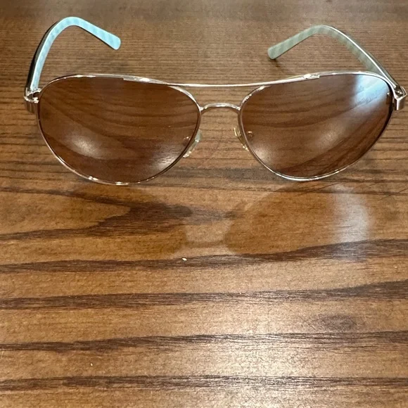 Kate Spade Metallic Aviator Sunglasses - Picture 3 of 13